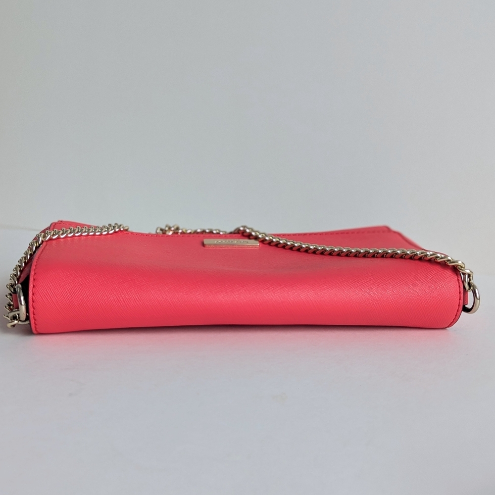 Kate Spade New York Laurel Way Greer Genuine Leather Crossbody Bag Coral Red - Picture 9 of 16